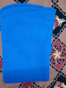 Sky Blue Woolen Top with Round Neck