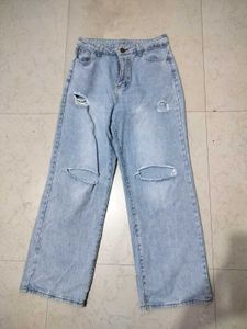 Ripped Wide Leg Jeans