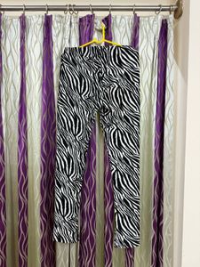 ZARA Zebra print slim-fit trousers