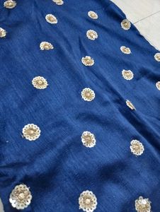 Dark Blue Buta Work Kurti