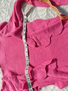 Pink Ruffle Detail Top