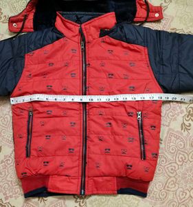 Kids' Red &amp; Blue Hooded Jacket