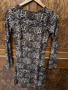 Leopard Print Mini Dress