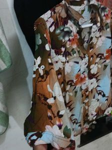 Floral Print Button-Down Shirt