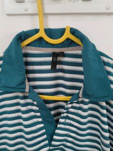 Striped Collar Neck Tshirt