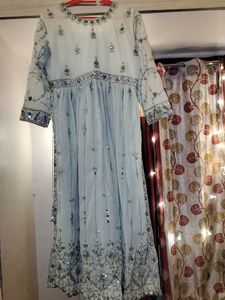 Pakistani style Long kurti sharara