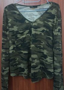 Camo Long Sleeve Top