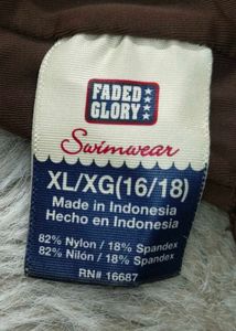 👙Faded Glory Brown Halter Triangle Bikini Top