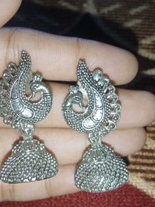 Peacock Jhumka Earrings