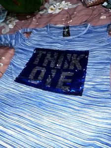 Blue Striped Top