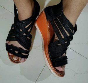 Black Wedges Heels