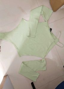 Chic Mint Green Halter Bodysuit