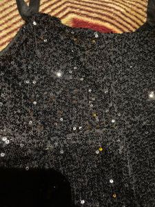 Black Sequin Y2k Cami Top