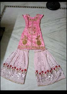 Pink Embroidered Kurta Set