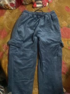 Blue Cargo Sweatpants