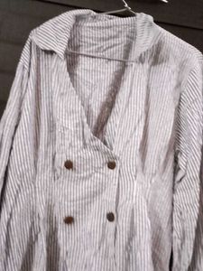 Striped Button-Down Top