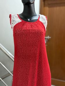Red Leopard Print Dress