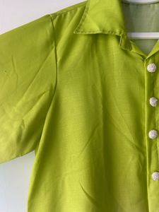 Lime Green Ombre Button-Down Dress XL, XXL