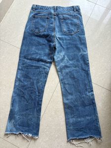 High Waisted Blue Design Jeans