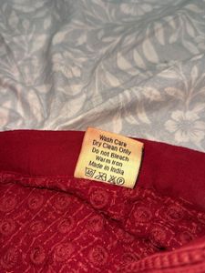 Maroon Embellished Kurta