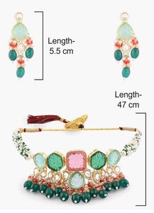 ZAVERI PEARLS Multicolor Stones &amp; Beads Multistran