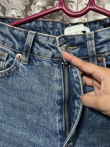 Blue Denim high waist Ankle Length Jeans