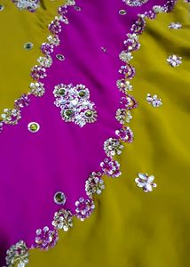 Beautiful Party Wear Kundan Saari With Blouse