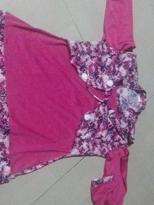 Pink Floral Kurta
