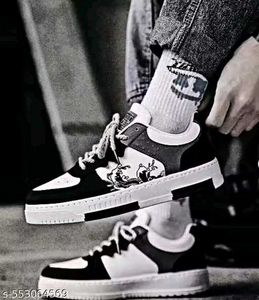Stylish Black & White Sneakers