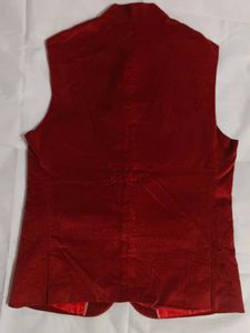 Red Velvet Sleeveless Jacket