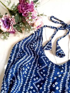 🆕 Trendy Dabu Halter Neck Corset Short Kurta ✨🎀