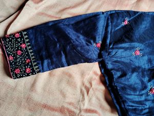 Party wear Poly Slik saree with embellishments