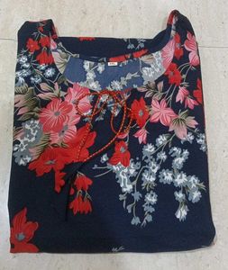 Plus Size Floral Printed Kurta