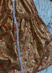 Red &amp; Gold gharara ( free size)