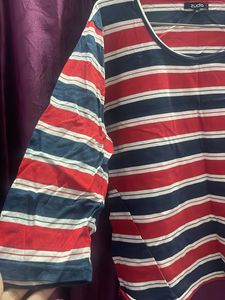 Stripes Red blue T Shirt