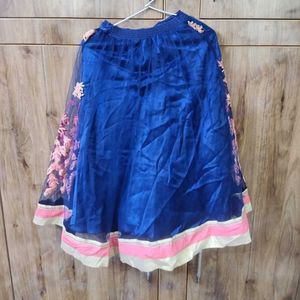 Lehenga Choli In Colour Pink And Blue. Beads