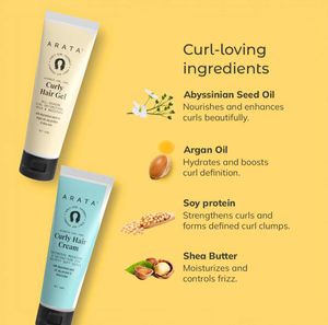 Arata Curly Hair Gel &amp; Cream Duo