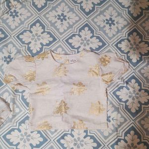 Girls&#39; Gold Floral Outfit