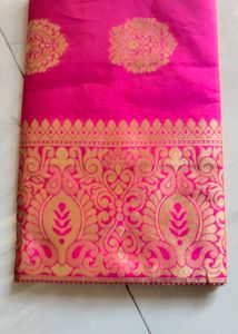 Banrasi pink Cottone silk saree ||