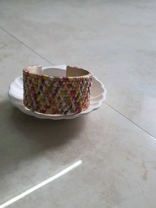 Multicoloured Raffia Braclat