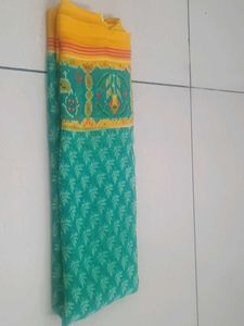 Green Floral Saree