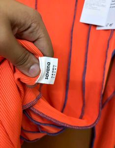 Chic Orange Bodycon Mini Dress