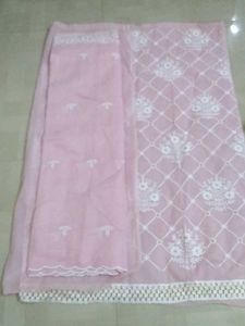 Dress Aterial In Soft Organza Like Material.