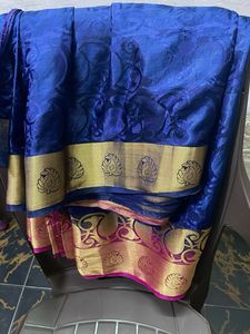 Elegant Blue &amp; Pink Saree