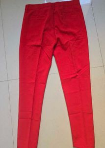 Red Straight Leg Pants
