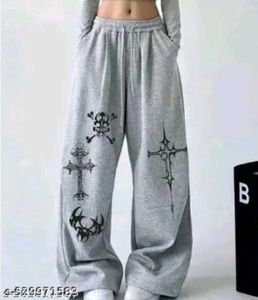 Korean Trendy Graphic Print Pants for women..