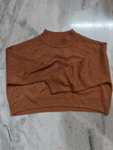 Tan Mock Neck Sweater