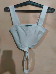 White crossover top