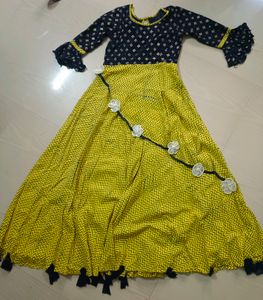 Beautiful Yellow and Blue gown