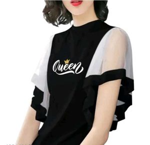 Trendy Women Queen Graphic Print Top